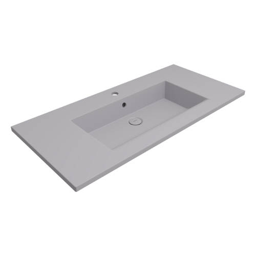 Bocchi Milano Etajerli Lavabo Mat Gri - 1