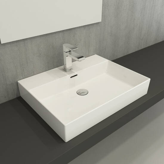 Bocchi Milano Lavabo 60 cm Parlak Beyaz - 1