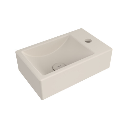Bocchi Milano Tezgah Üstü Dar Sağ Lavabo 37 cm Mat Yasemin - Bocchi