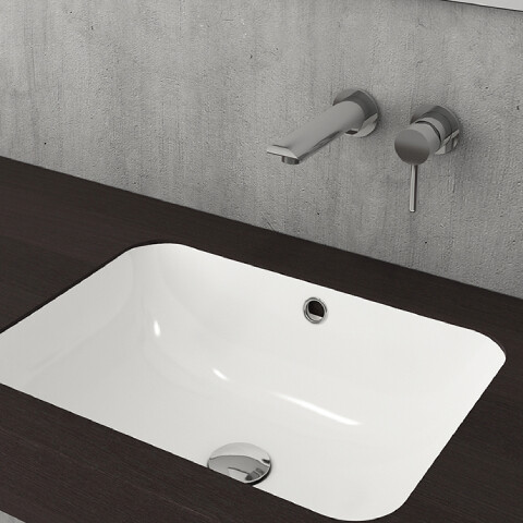 Bocchi Scala Arch Tezgah Altı Lavabo 55 cm Parlak Beyaz - Bocchi