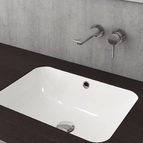 Bocchi Scala Arch Tezgah Altı Lavabo 55 cm Parlak Beyaz - 1