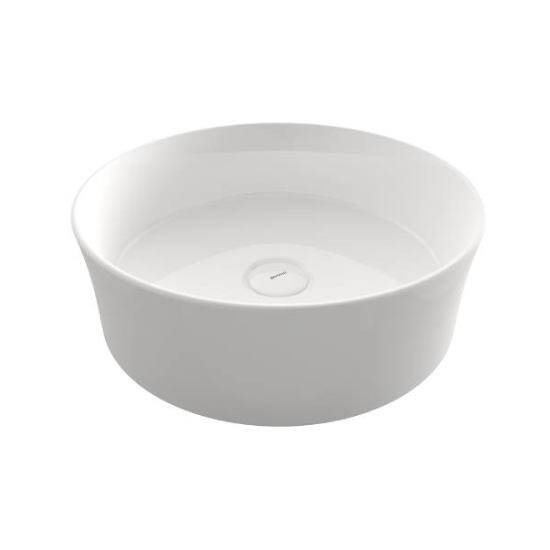 Bocchi Slim Line Tezgah Üstü Çanak Lavabo 38 cm Parlak Beyaz - 1