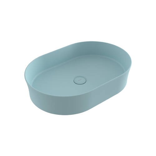 Bocchi Sottile Slim Line Çanak Lavabo 55 cm Mat Buz Mavisi - 1