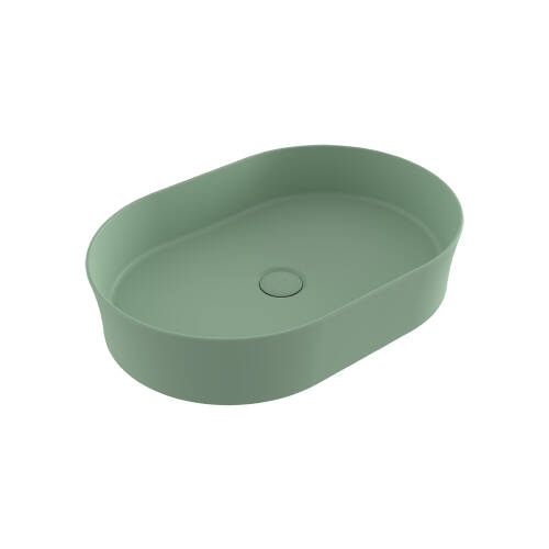 Bocchi Sottile Slim Line Çanak Lavabo 55 cm Mat Mint Yeşil - 1