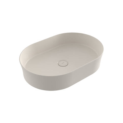 Bocchi Sottile Slim Line Çanak Lavabo 55 cm Parlak Bisküvi - 1
