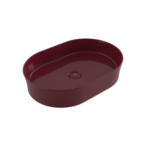 Bocchi Sottile Slim Line Çanak Lavabo 55 cm Parlak Burgonya Bordosu - 1