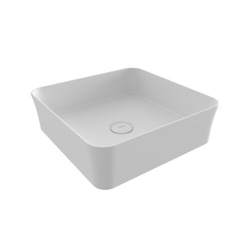Bocchi Sottile Slim Line Tezgah Üstü Kare Lavabo Mat Beyaz - Bocchi