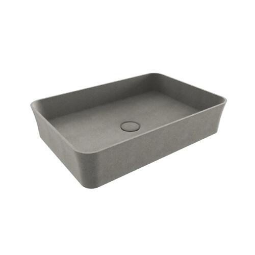 Bocchi Sottile Slim Line Tezgah Üstü Lavabo Mat Beton - Bocchi