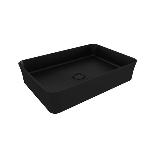 Bocchi Sottile Slim Line Tezgah Üstü Lavabo Mat Siyah - 1