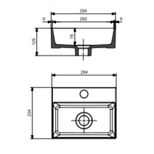 Bocchi Sottile Slim Line Tezgah Üstü Lavabo Parlak Beyaz - 2