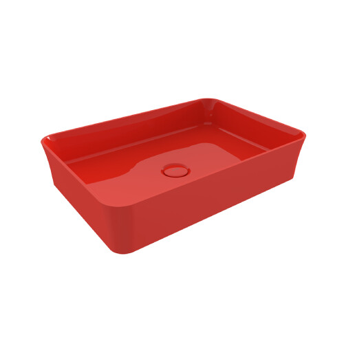 Bocchi Sottile Slim Line Tezgah Üstü Lavabo Parlak Kırmızı - Bocchi