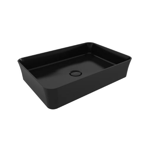 Bocchi Sottile Slim Line Tezgah Üstü Lavabo Parlak Siyah - 1