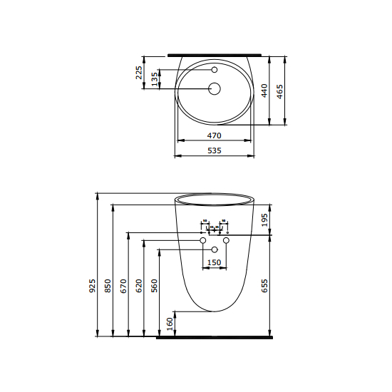 Bocchi Venezia Asma Monoblok Lavabo Mat Kahve - 2