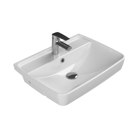 Cerastyle Duru Yarım Tezgah Üstü Lavabo 56x43 cm - Cerastyle