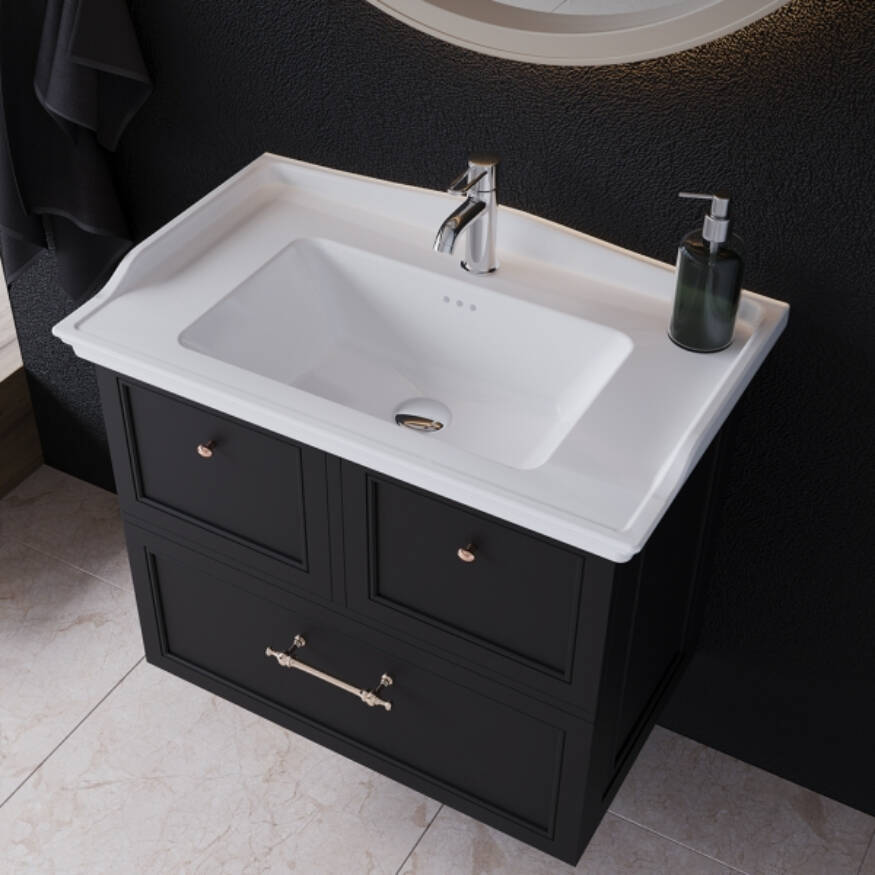 Cerastyle Kapadokya Etajerli Lavabo 80x48 cm - 1