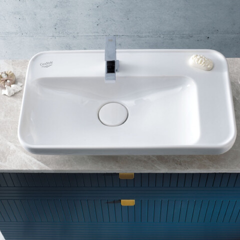 Cerastyle Lal Tezgah Üstü Lavabo 70x42 cm - Cerastyle