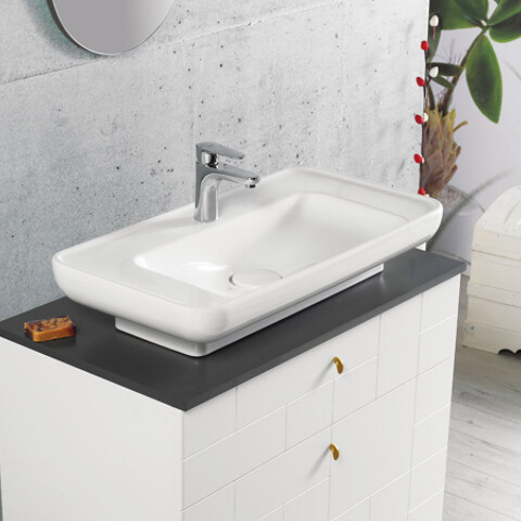 Cerastyle Lal Tezgah Üstü Lavabo 80x42 cm - Cerastyle