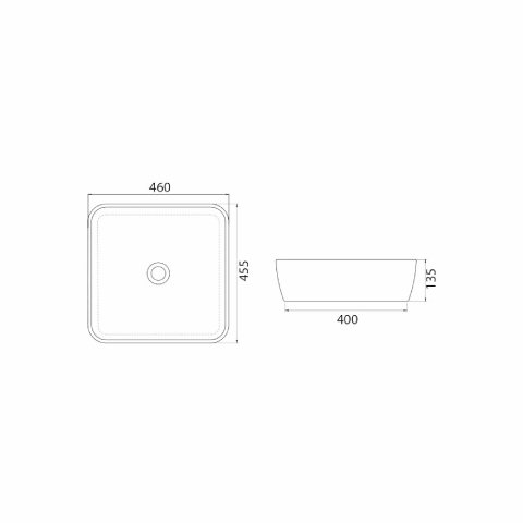 Cerastyle One Tezgah Üstü Lavabo 46x46 cm - 3