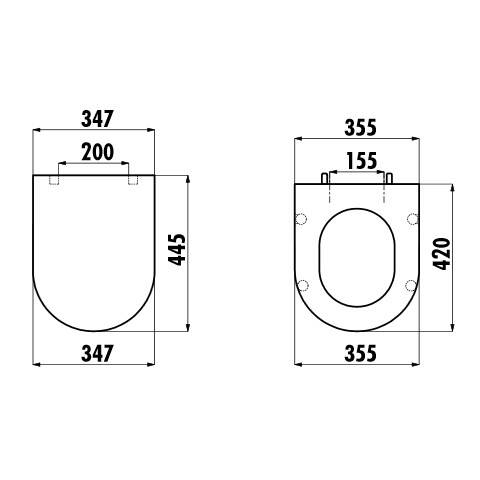 Creavit Amasra Ultima Duroplast Metal Menteşeli Klozet Kapağı Beyaz - 2