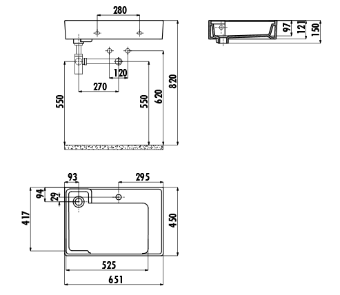 Creavit Arya Lavabo 65 cm - 2