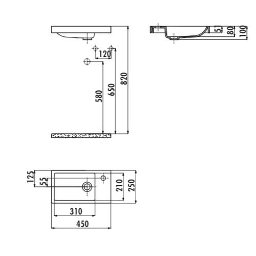 Creavit Elmas Lavabo 45 cm - 3