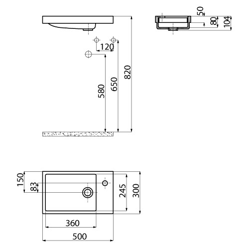 Creavit Elmas Lavabo 50 cm - 3