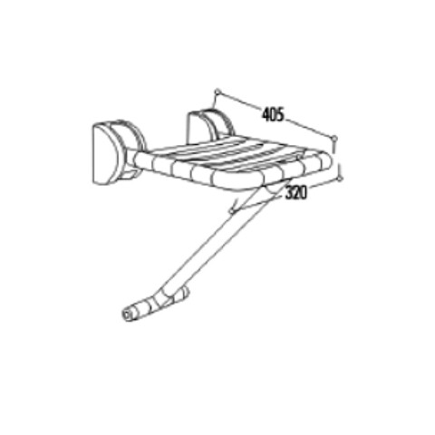 Creavit Katlanır Banyo Oturağı 40 cm - 2