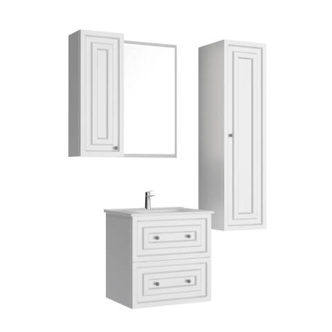 Creavit Kayra 60 cm Çekmeceli Banyo Dolabı Mat Beyaz - 1