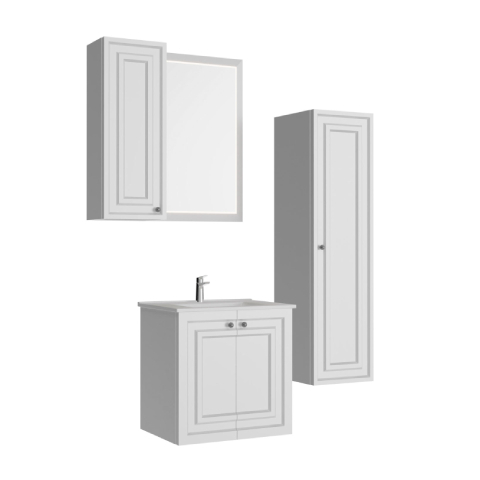 Creavit Kayra 60 cm Kapaklı Banyo Dolabı Mat Beyaz - Creavit