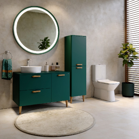 Creavit Patara 100 cm Banyo Dolabı Mat Yeşil - Creavit