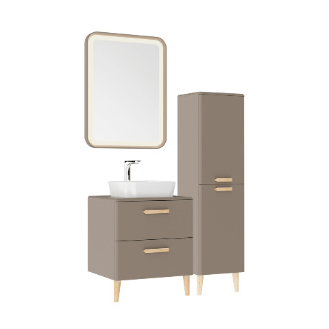Creavit Patara 60 cm Banyo Dolabı Mat Cappucino - 2