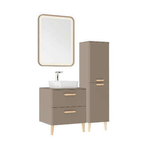 Creavit Patara 60 cm Banyo Dolabı Mat Cappucino - 2