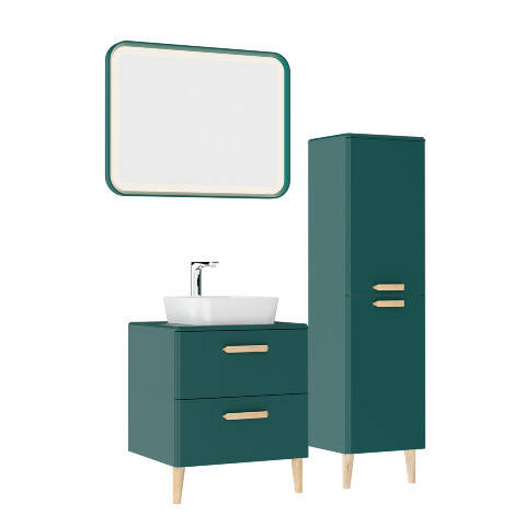 Creavit Patara 60 cm Banyo Dolabı Mat Yeşil - 1