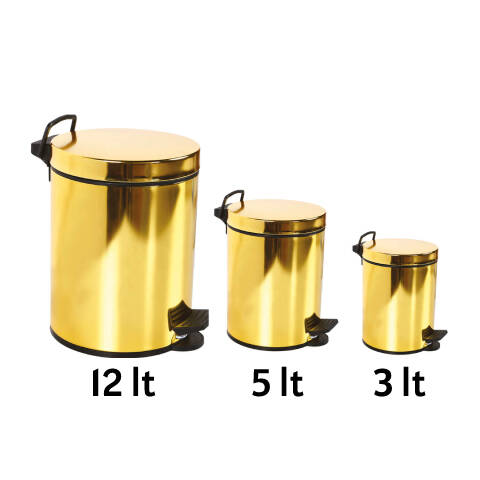 Creavit Pedallı Çöp Kovası 5 lt Altın - 2