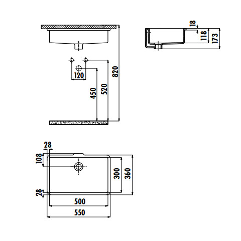 Creavit Tezgah Altı Lavabo 30x50 cm - 2