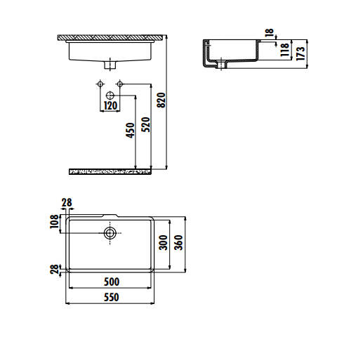 Creavit Tezgah Altı Lavabo 30x50 cm - 2