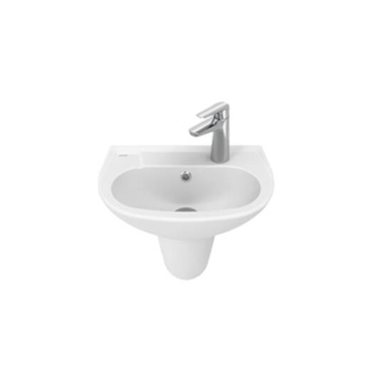 Creavit TP030 Sedef Kısa Yarım Ayak Oval Lavabo 30x45 cm - 1