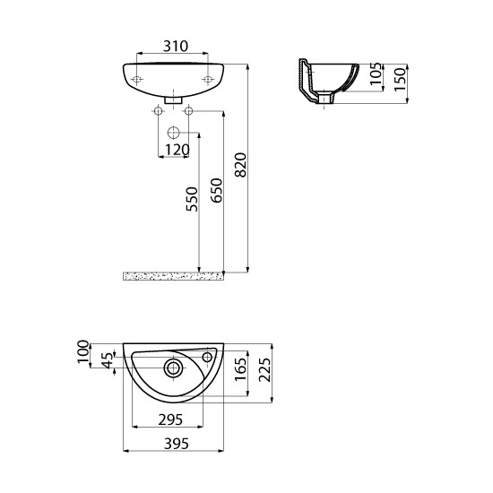 Creavit TP040 Oval Lavabo 23x39 cm - 3