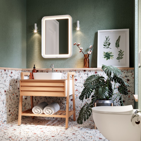 Creavit Truva 80 cm Banyo Dolabı Beyaz-Masif - Creavit