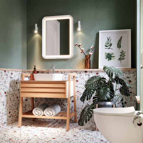 Creavit Truva 80 cm Banyo Dolabı Beyaz-Masif - 1