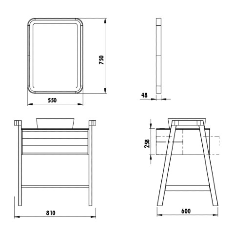 Creavit Truva 80 cm Banyo Dolabı Beyaz-Masif - 3