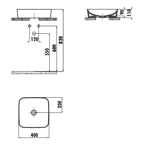 Creavit Ultra Lavabo Beyaz 40 cm - 2