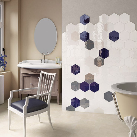 Equipe 17,5x20 cm Hexatile Blanco Brillo Beyaz Duvar Karosu - 2