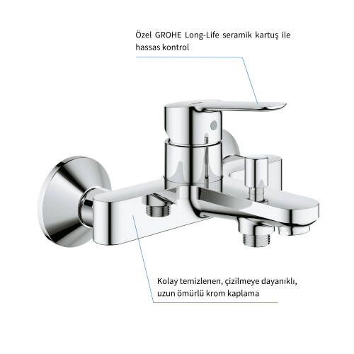 GROHE BauEdge Tek Kumandalı Banyo Bataryası - 4
