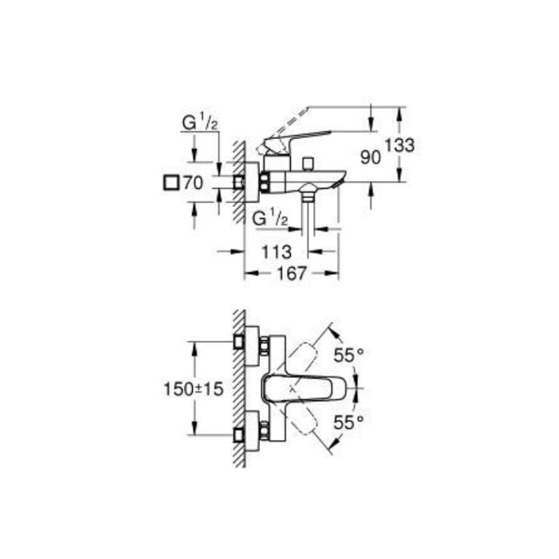 GROHE Cubeo Tek Kumandalı Banyo Bataryası - 4