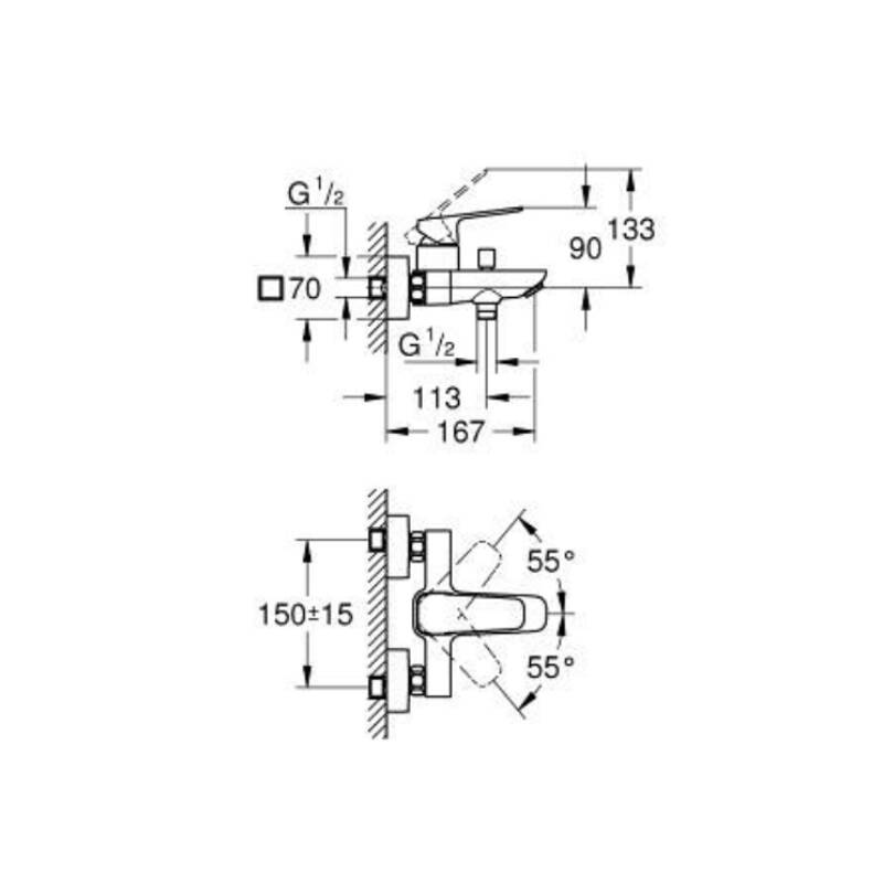 GROHE Cubeo Tek Kumandalı Banyo Bataryası - 4