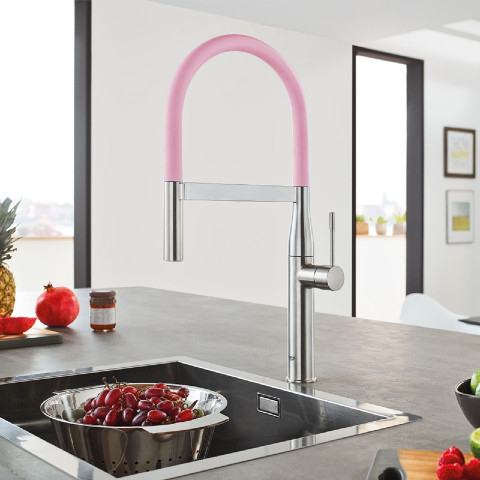 GROHE Essence New Professional Mutfak Bataryası Pembe - 2