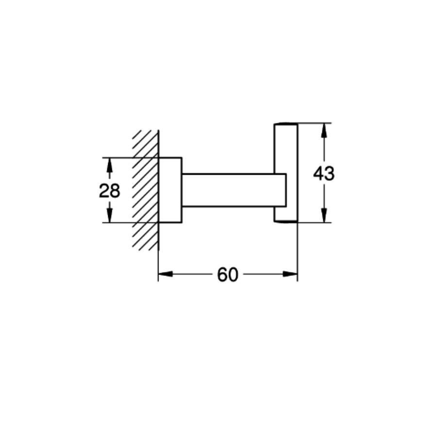 GROHE Essentials Cube Havlu/Bornoz Askısı 40511001 - 2