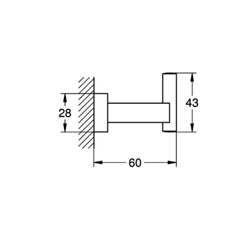 GROHE Essentials Cube Havlu/Bornoz Askısı 40511001 - 2