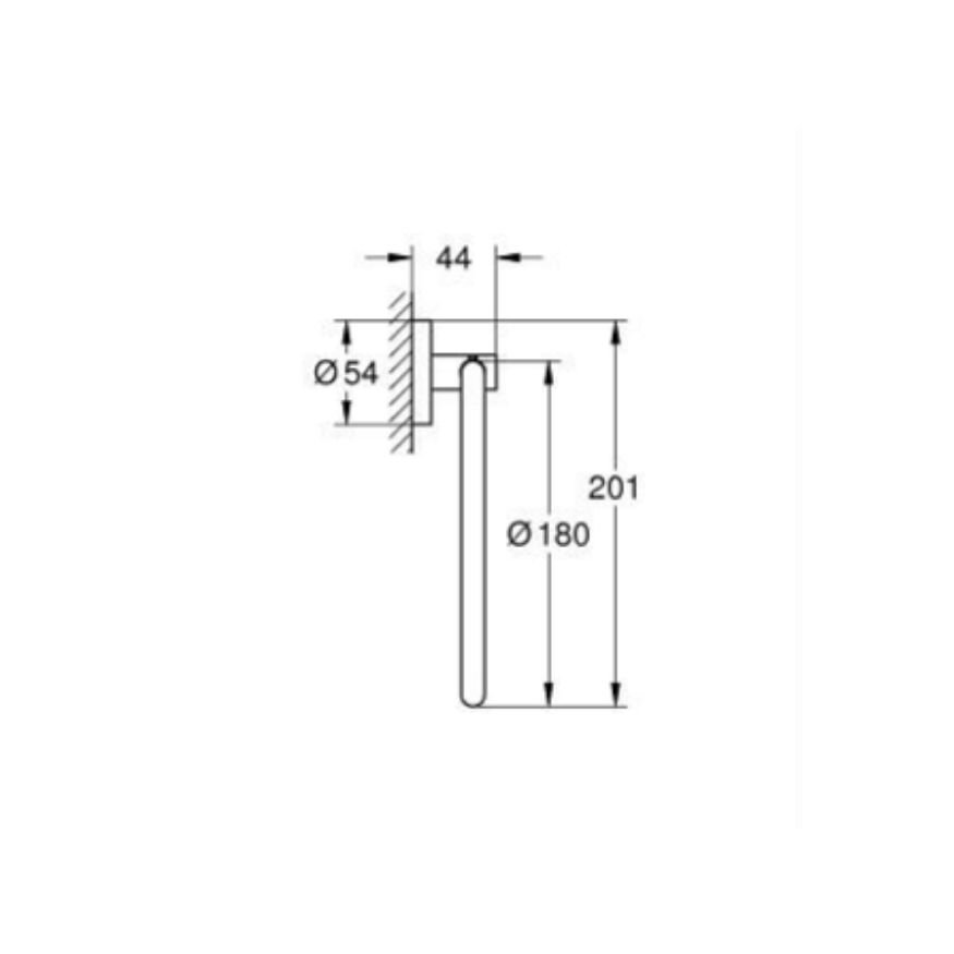 GROHE Essentials Siyah Halka Havluluk 1024612430 - 2